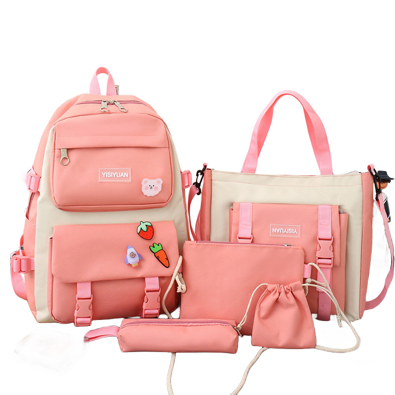 

Di Atas Harga Kompetitif 5 Buah Set Ransel Sekolah Kasual Kotak Makan Siang Ransel Anak-anak dengan Siswa SD Anak-anak Perempuan