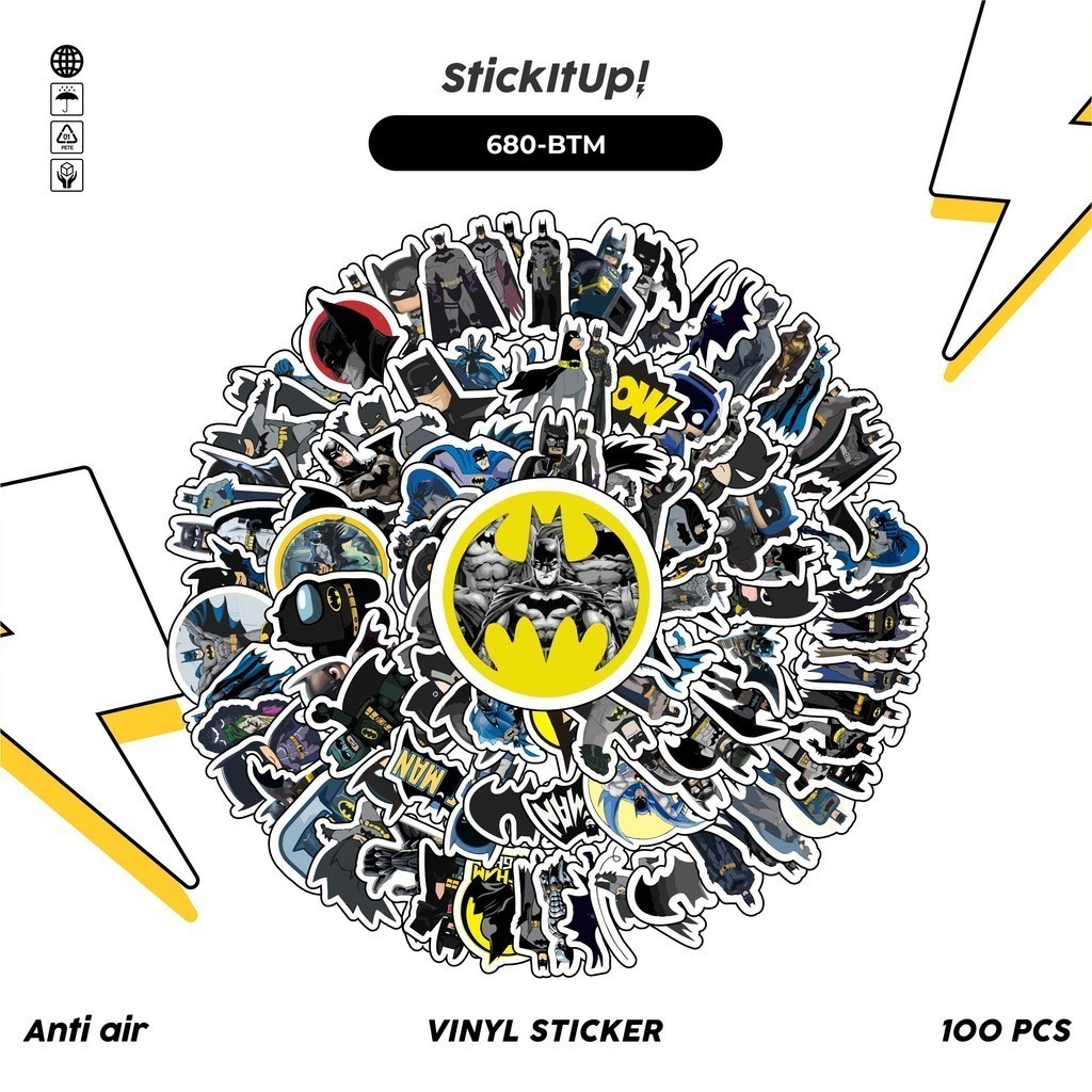 

COD 100 Pcs Stiker Batman Lucu Anti Air Untuk Dekorasi Notebook Sepeda Skateboard Handphone DIY
