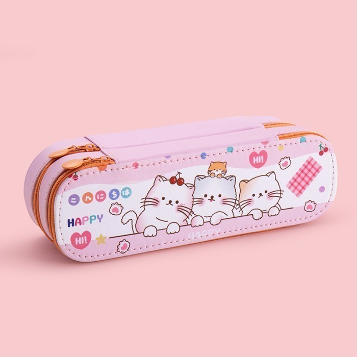 

[New Arrival] KOTAK PENSIL 2 SUSUN MOTIF LUCU / TEMPAT PULPEN 2 SUSUN - PINK