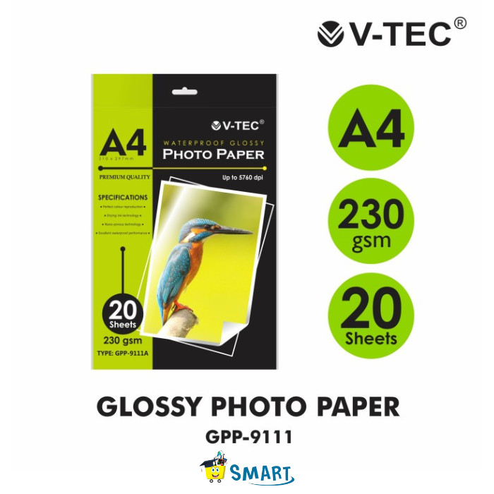 

GLOSSY PHOTO / V-TEC GLOSSY PHOTO PAPER A4 230GSM