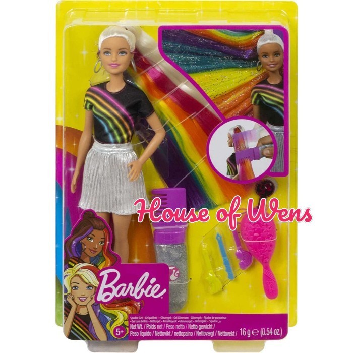 BARBIE RAINBOW SPARKLE HAIR ORIGINAL - BONEKA BARBIE