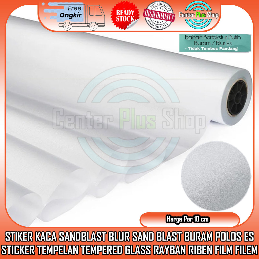 Sticker Kaca Film Sandblast Buram Burem Polos Per 10cm Blur Sunblas Sanblas Sand Blast Lebar 122cm J