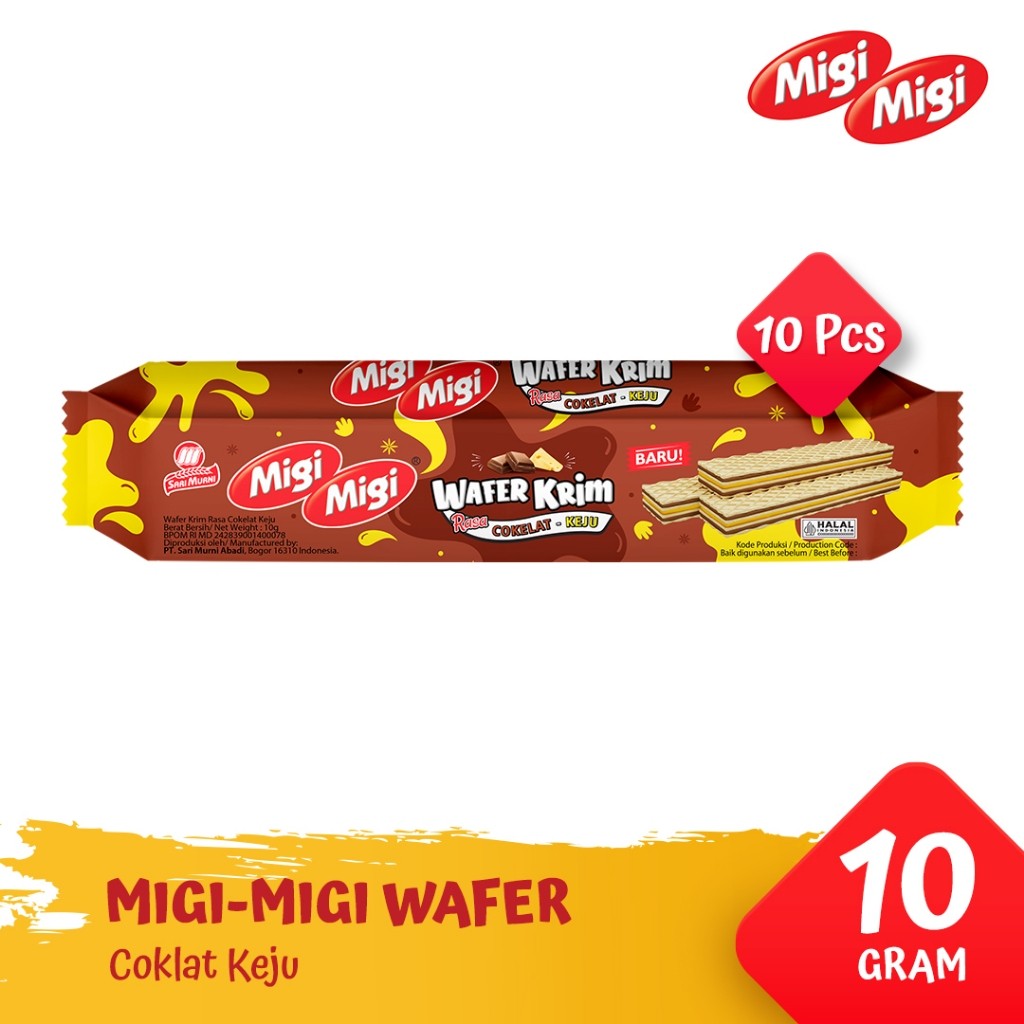 

Migi Migi Wafer Krim - Cokelat Keju [1 Pack @ 10 Pcs]