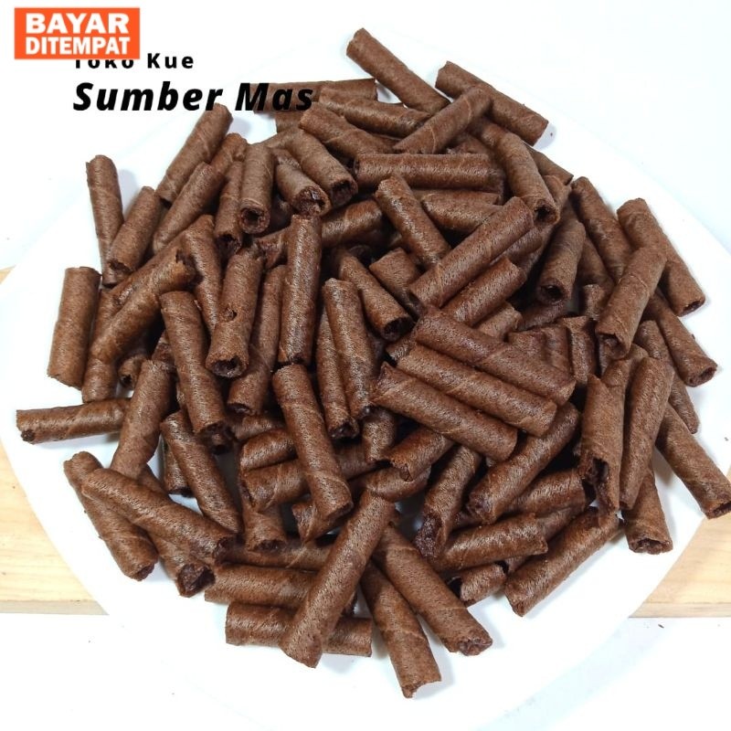 

WAFER STIK MINI COKLAT 250 GR/ WAFER ROLL COKELAT/ KILOAN