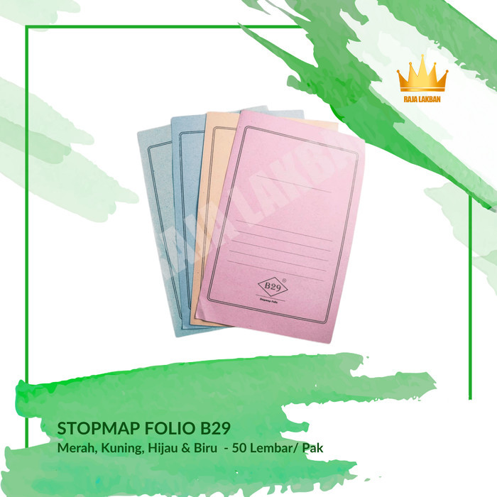 

[TERLARIS] Stofmap / Stopmap / Map Kertas B29 biru / kuning / merah / hijau - Biru