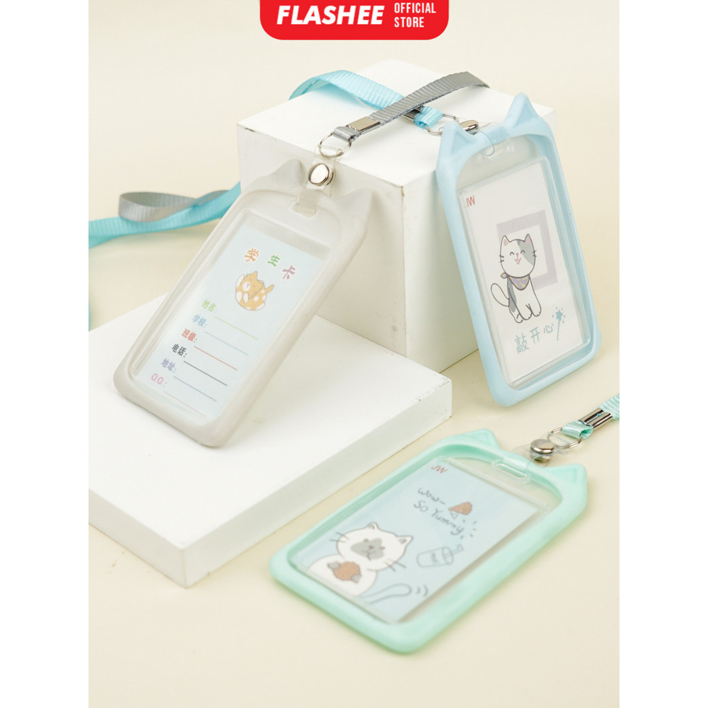 

Lanyard ID Card Motif Kawai Kucing Lucu ID Card Akses MRT Busway E-Money Flazz