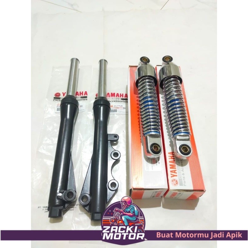 Shock breaker belakang+As shock tabung depan yamaha Vega R lama Crypton Fiz R 4ST