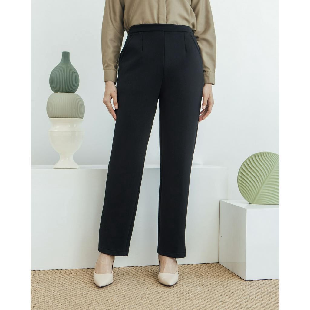 BY67TF Geulis.id TAILOR PANTS BASIC COLOR CELANA KERJA / CELANA DAILY / CELANA SCUBA (10 warna) Bott