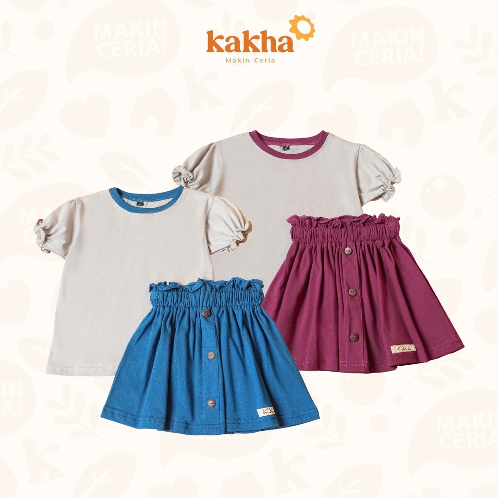 AK73RH Kakha - Set Main Zamora (0-5 tahun) SNI / (Setelan anak perempuan/ Baju setelan anak perempua