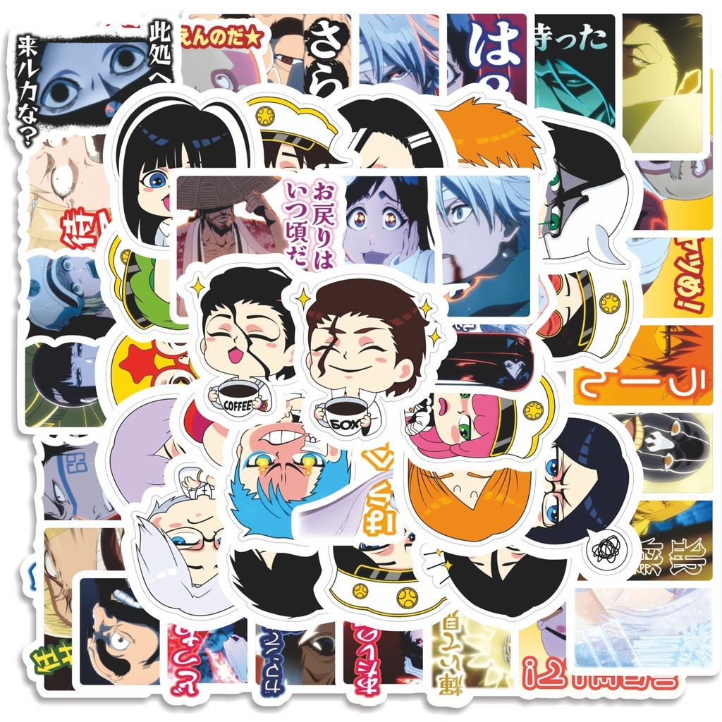 

COD 50 Pcs Stiker BLEACH Japanese Anime V3 Lucu Anti Air Untuk Dekorasi Notebook Sepeda Skateboard Handphone