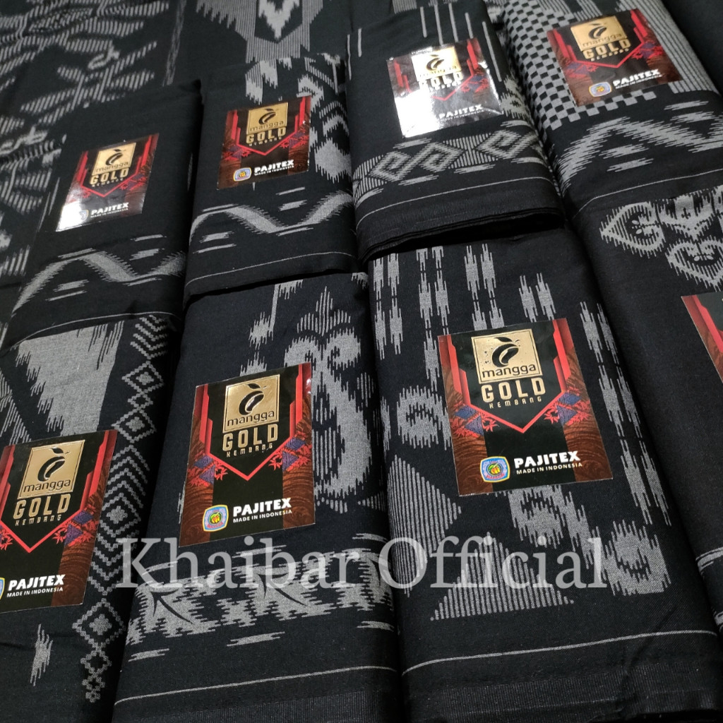 Sarung Mangga Gold Kembang HITAM Dewasa Sarung Hitam Motif Kembang Terbaru Pajitex