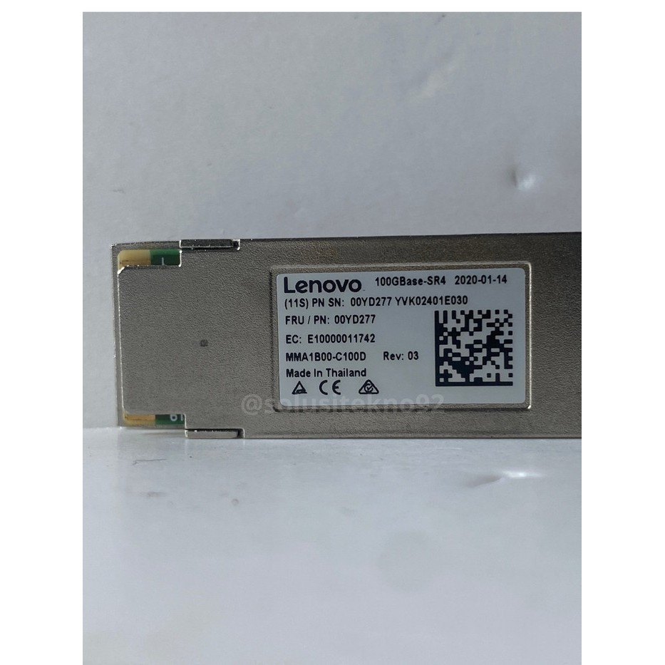QSFP Lenovo FRU/PN 00YD277 100G SR4 QSFP 100GBASE SR4