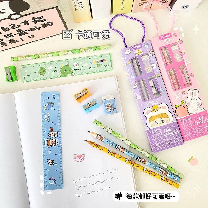 

Set Alat Tulis Karakter 5 in 1 Mini Stationery Paket Alat Tulis