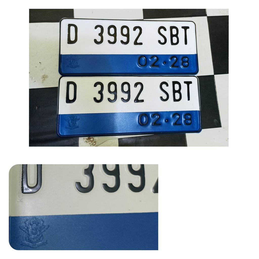 plat motor listrik sepasang