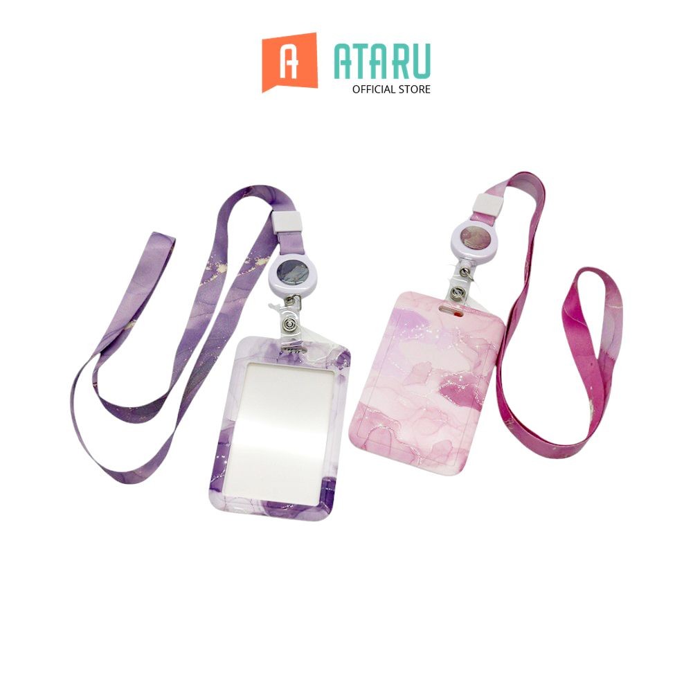 

Ataru Id Card Holder Print 55 Random tempat kartu lanyard name tag holder id card holder lucu