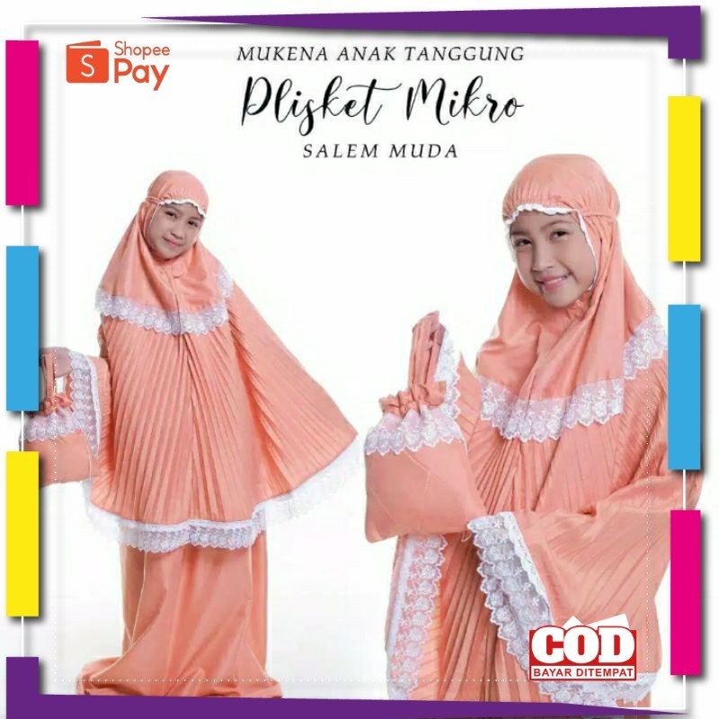 RAMADHAN SALE // MUKENA PLISKET ANAK 7-12 TAHUN// MUKENA ANAK PEREMPUAN // MUKENA ANAK