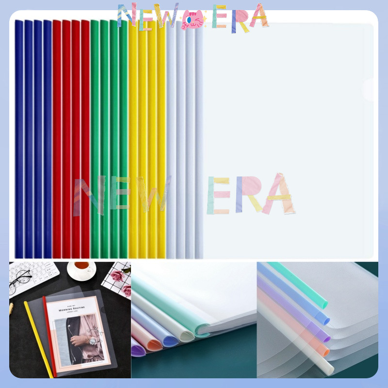 

NewEra Slide Binder Dan Cover Untuk Jilid Kliping Ukuran A4 Cover Clip Plastik Jilid Cover Transparan Tulang Jilid Folder Folder Pompa A4