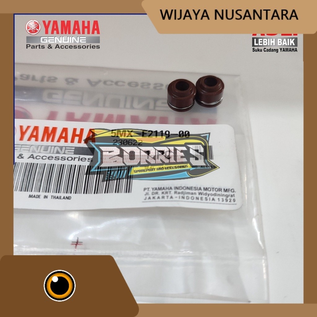 SEPASANG SEAL SIL KLEP 5MX MIO LAMA SMILE SPORTY SOUL NOUVO FINO KARBU ORIGINAL ORI YAMAHA YGP 5MX-E