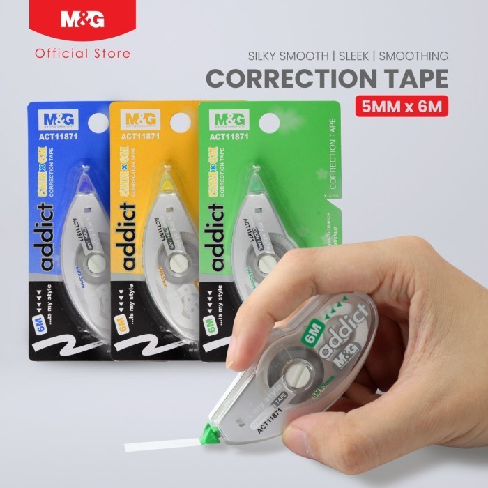 

M&G Correction Tape Addict 6Mx5mm / M&G Tip-Ex Kertas Addict isi 6 Meter ACT11871