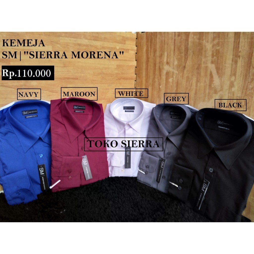 SIERRA MORENA KEMEJA POLOS LENGAN PANJANG REGULAR FIT