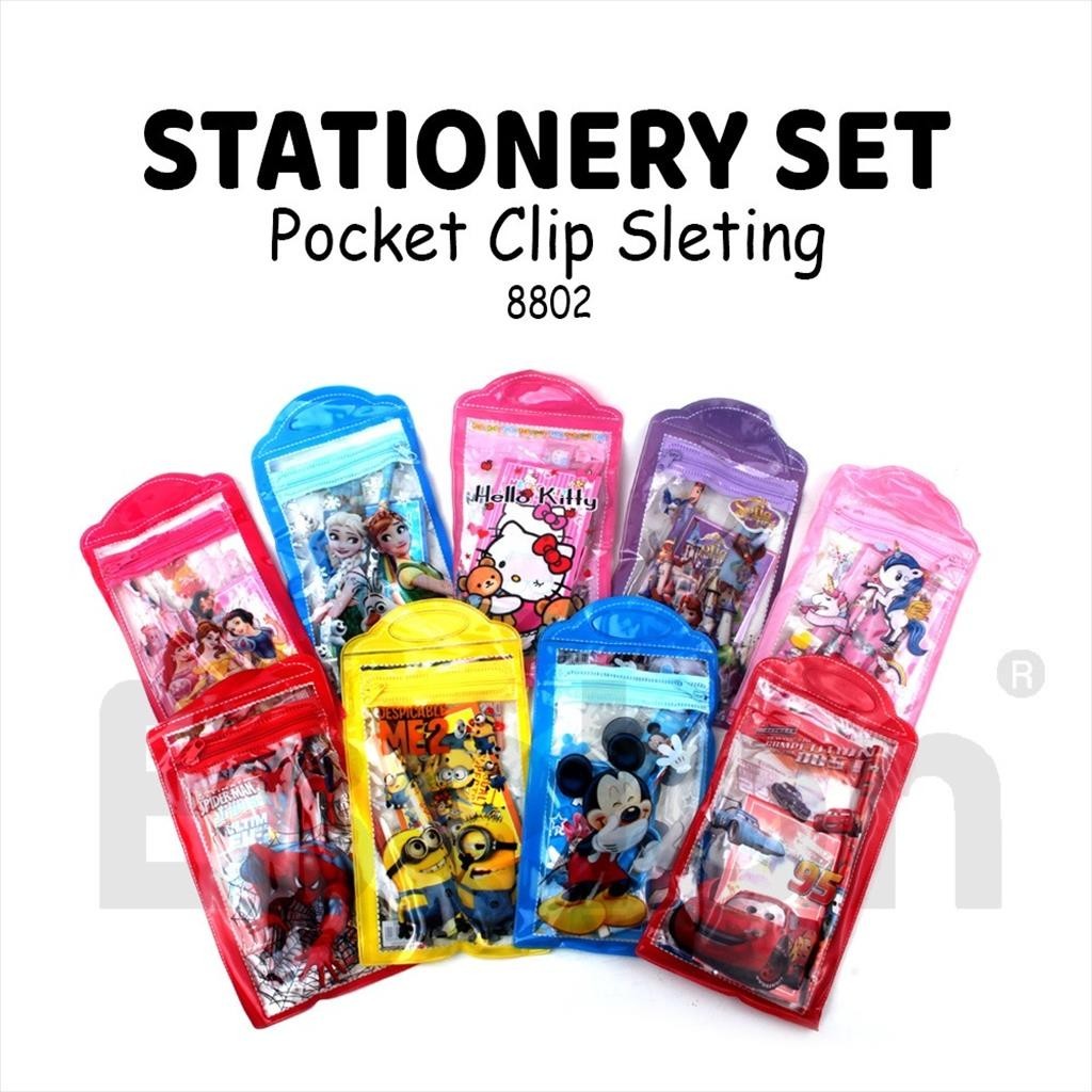 

[ES.JKT] Paket Alat Tulis 5in1 Notes 8802 / Stationery Set / Alat Tulis Karakter Set + Notes