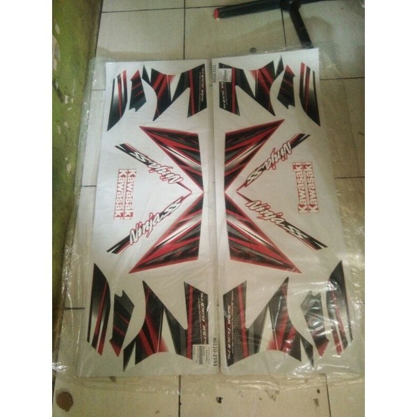 Original list stiker striping Ninja ss 2013 merah