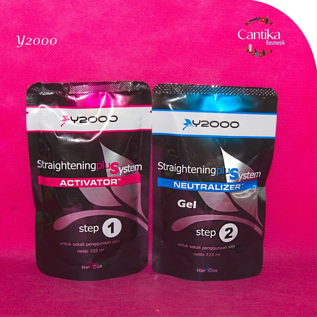 " CANTIKA " Y2000 pelurus rambut set smoothing pack step 1 dan 2 tanpa catok keratin permanen