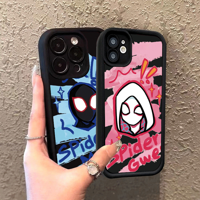 【Soft】Case Spiderman Couple Android Casing Hp for Oppo A16 A54 A15 A17 A5s A57 2022 A7 A38 A18 A12 A