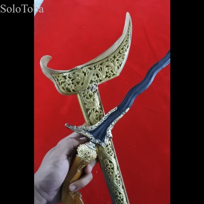 

keris langitan MEGANTORO kinatah ladrang full blok - bilahan saja WKP murah