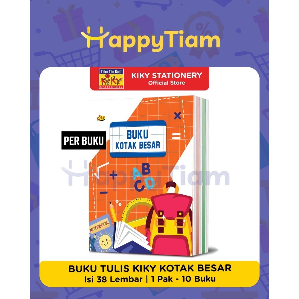 

KIKY BUKU TULIS KOTAK BESAR 38 LEMBAR 1 PCS BUKU MANDARIN