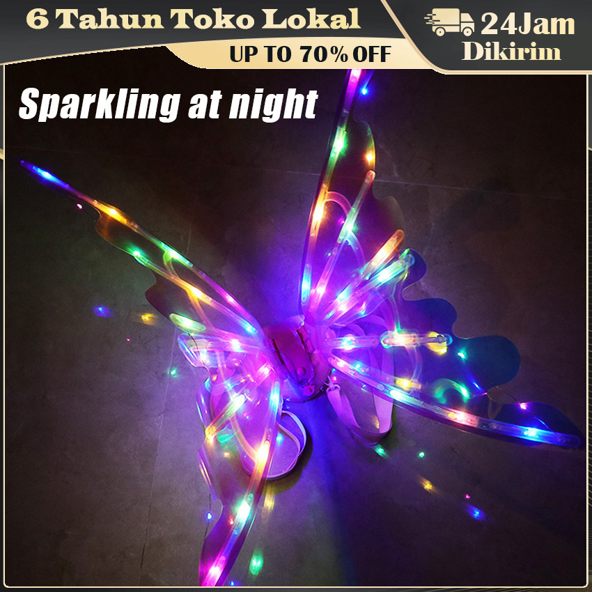Mainan Sayap Kupu-kupu LED Untuk Pesta / Sayap Anak Perempuan / Kostum Sayap Malaikat / Mainan Anak 