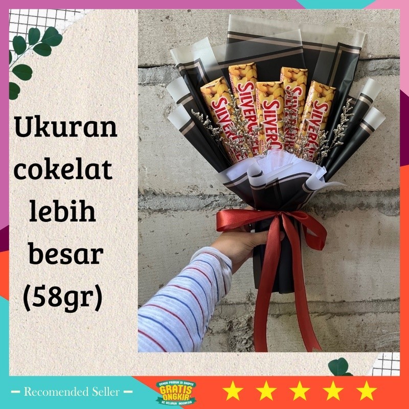 

KADO NIKAH HAMPERS MURAH VIRAL UNIK BAGUS / BUKET SILVERQUEEN BESAR 58gr REALPICT // BUKET ULANGTAHUN HADIAH KADO VALENTINE