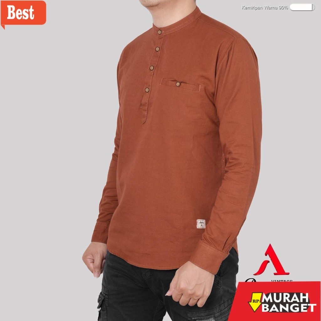 Baju muslim lengan panjang- KOKO AGERA LENGAN PANJANG/ PAKAIAN MUSLIM KOKO/ KEMKO/ ATASAN MUSLIM PRI