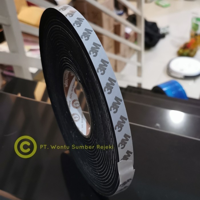 single tape Foam 3M 40 mm x 5 Mtr, tebal 5 mm , bantalan solartuff