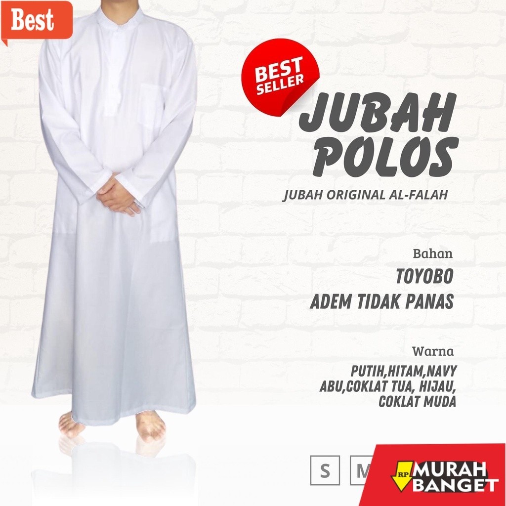 Baju timur tengah pria- Jubah gamis pria laki laki dewasa polos lengan panjang warna abu abu coklat 