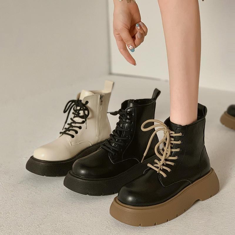 2024 Autumn/Winter New Classic Thick Bottom Martin Boots Women's Plush Short Boots Women's Instagram