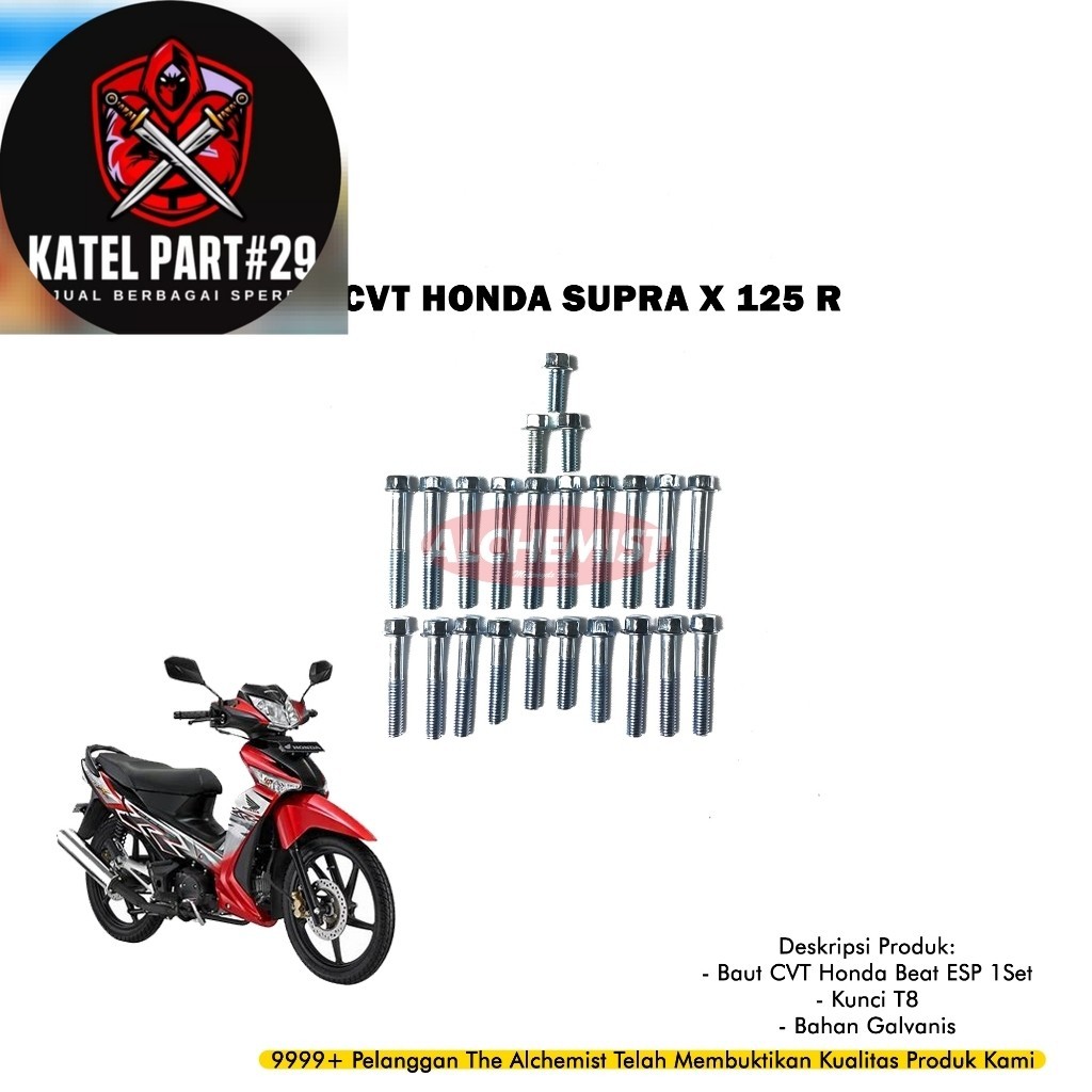 COD Baut Block Mesin Supra X 125 R 1Set / Baud Bak Mesin Kanan Kiri Supra X 125 R / Baut Baud Supra 