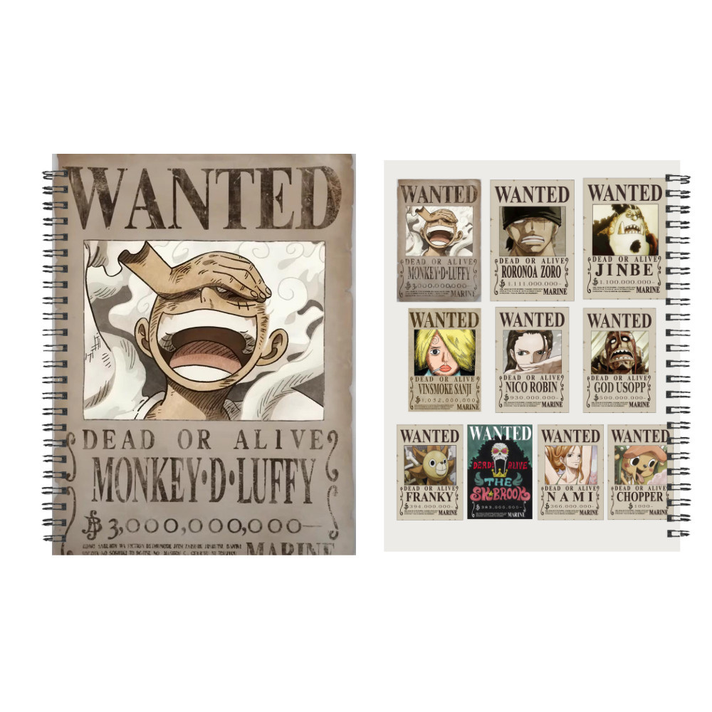 

NOTEBOOK ONE PIECE WANTED EDITION NEW A5 ISI 50 LEMBAR POLOS