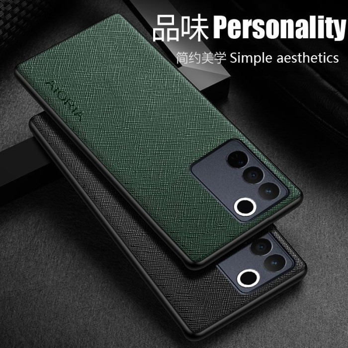 CASING VIVO V27e V27 5G Soft Case Canvas Cross Pattern SARUNG HP