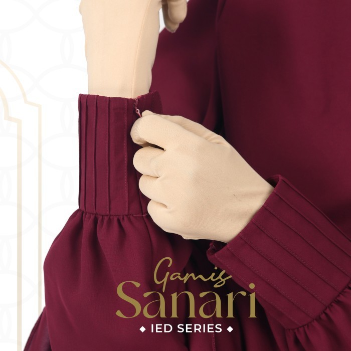 SANARI Gamis Beliya - Pasangan Khimar FK SANARI - Khadijah Indonesia - M black