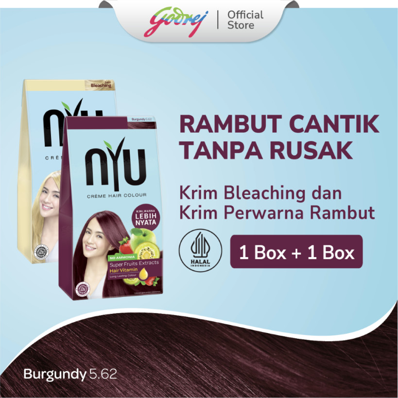 NYU Cr?me Hair Colour Natural Bleach + Burgundy - Bleaching Rambut