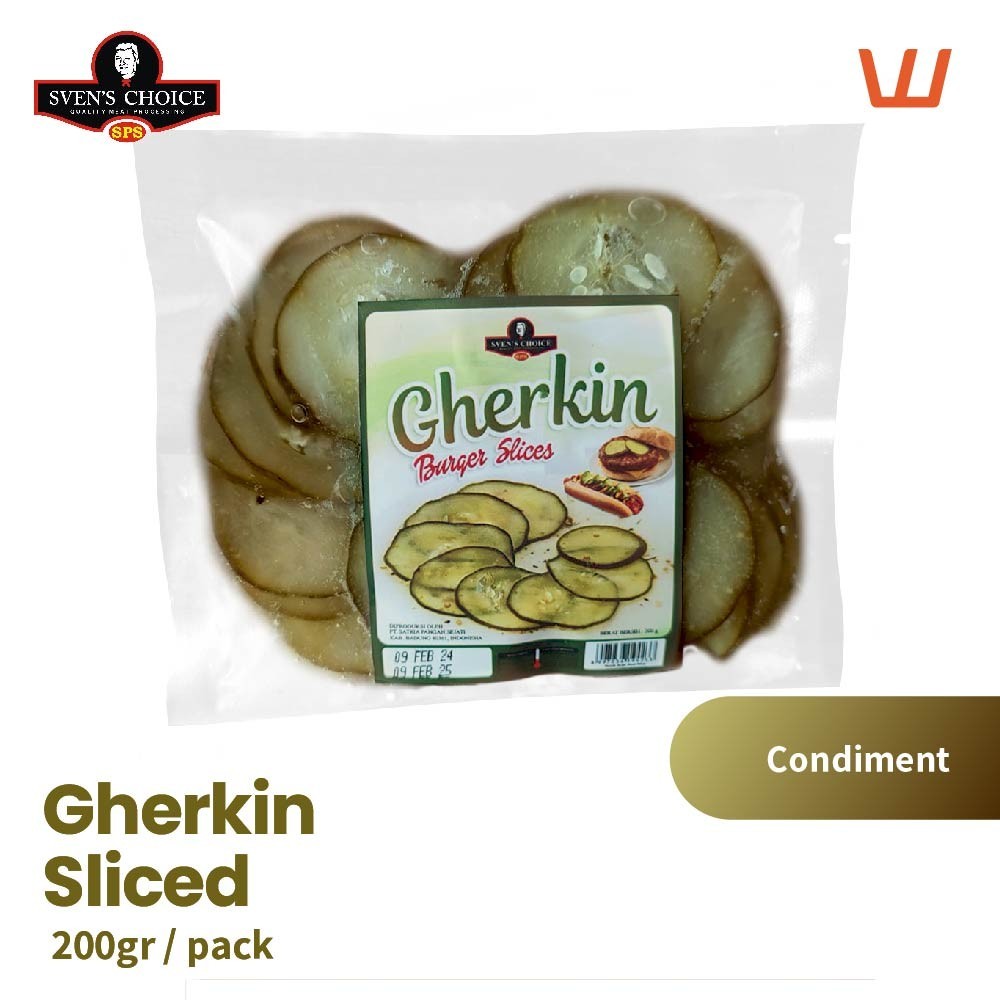

Gherkin Burger Sliced Acar Timun 200gr Sven's Choice