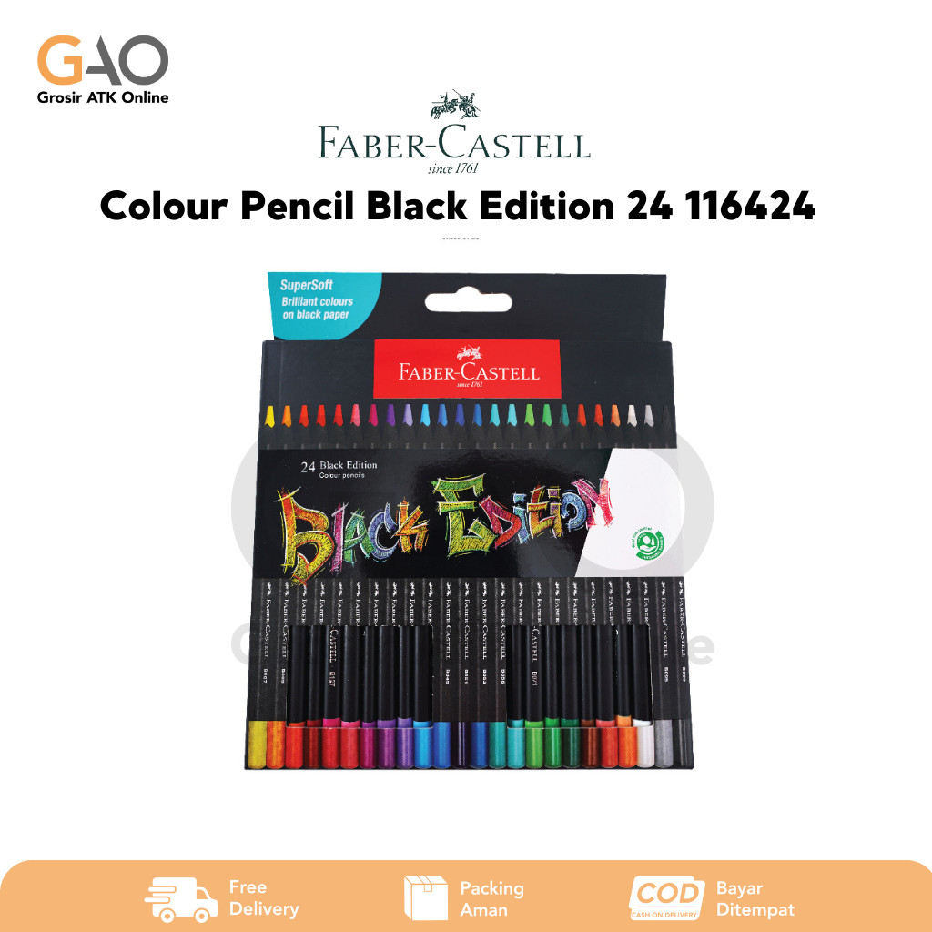 

Colour Pencil Black Edition 24 Faber-Castell Pensil 24 Warna Faber-Castell 116424