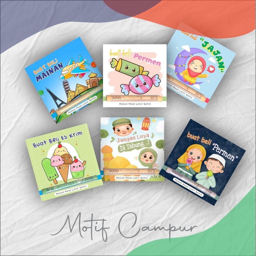 

(isi 5 pcs) Amplop Kotak Lebaran Amplop Sedotan Kotak - Edisi Lebaran Toko_Blacu