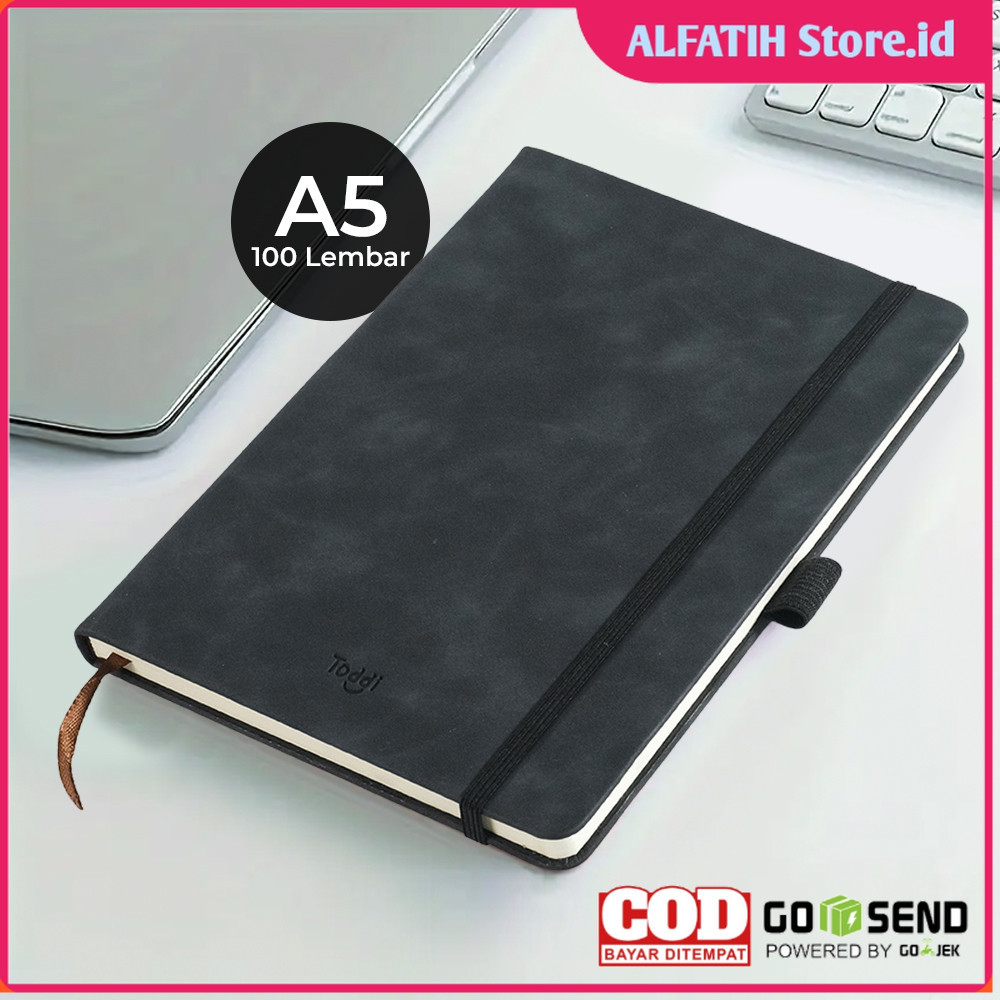 

TaffHOME Toddi Buku Catatan Harian Notebook with Pen Holder A5 - LXY0133 - Black - 7ROTOJBK