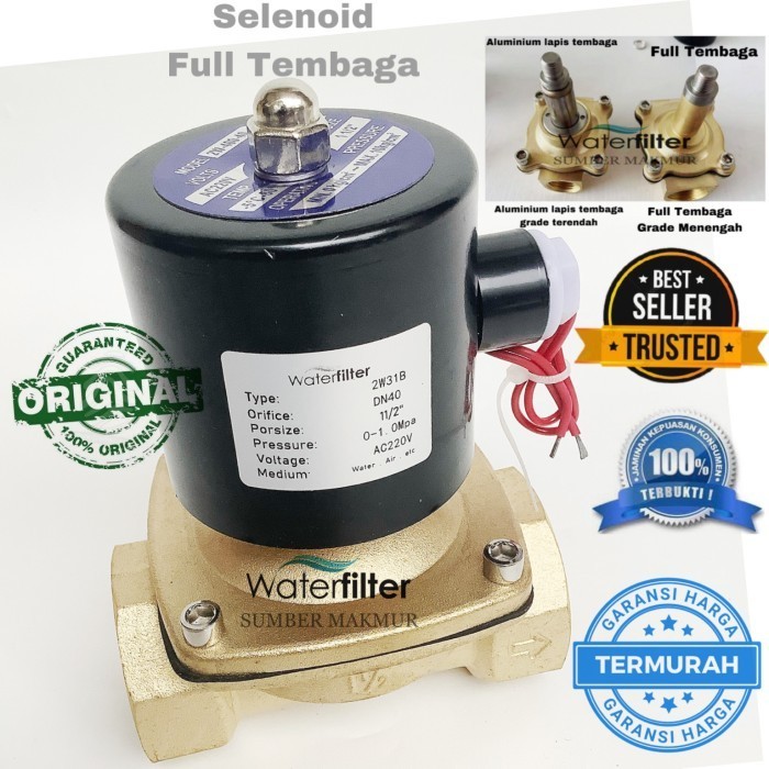 Selenoid Valve 1,5 Inch Full Tembaga