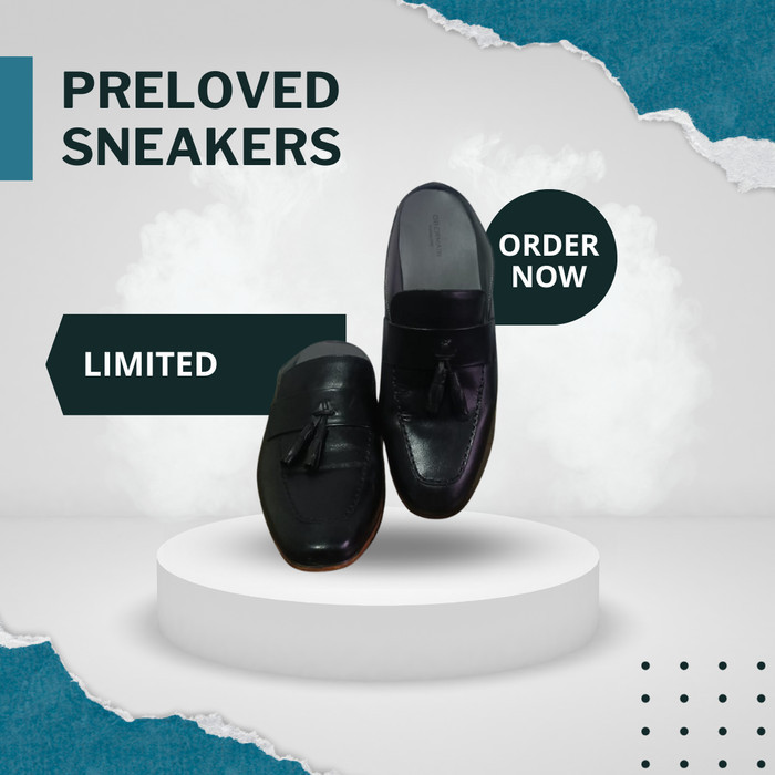 Sepatu Loafers Pria OBERMAIN ORIGINAL Warna Hitam Size 42
