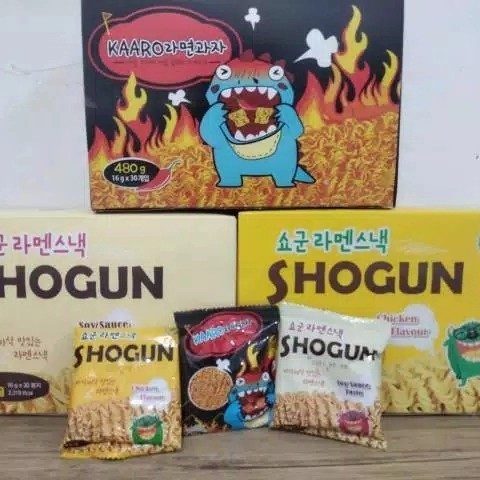 

Mie Shogun Korea Snack Mie Kremes 1box isi 30pack - Chicken 20bk