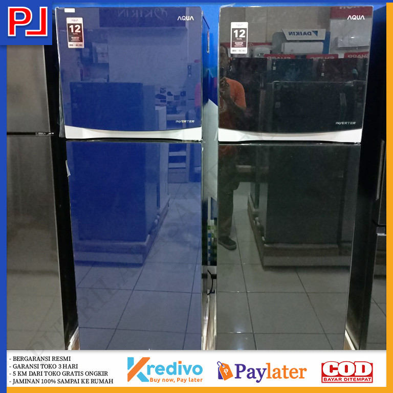 KULKAS 2 PINTU Inverter Aqua Type Aqr-D275R No Frost KHUSUS BANDUNG, JAKARTA & JAWABARAT