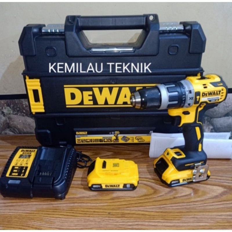 promo Mesin Bor Baterai DEWALT DCD796D2 20V Cordless Hammer Drill DCD796 BRUSHLESS Bor Battery Dewal